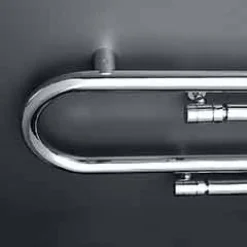 Termoarredo design Graffe idraulico con finitura cromata by Scirocco H