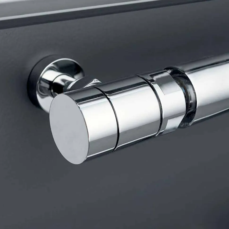 Termoarredo design Graffe idraulico con finitura cromata by Scirocco H