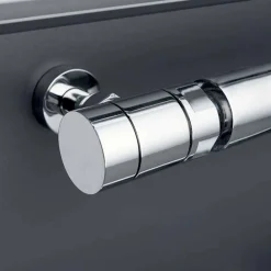 Termoarredo design graffetta elettrico con finitura cromata Scirocco H