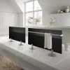 Termoarredo elettrico da pavimento design moderno in vetro nero Star