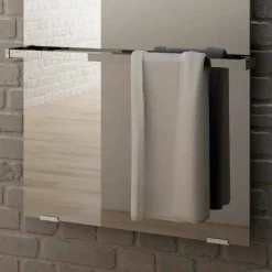 Termoarredo elettrico in vetro bianco di design Star, made in Italy