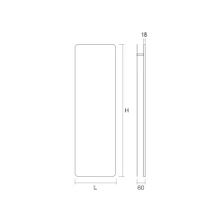 Termoarredo Elettrico Realizzato in Vetro e Alluminio Made in Italy - Glassa