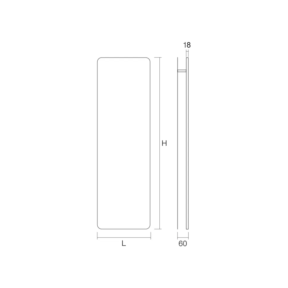 Termoarredo Elettrico Realizzato in Vetro e Alluminio Made in Italy - Glassa