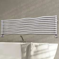 Termoarredo Idraulico con Elementi Orizzontali Curvati Made in Italy - Zucchero