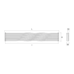 Termoarredo Idraulico con Elementi Orizzontali Curvati Made in Italy - Zucchero