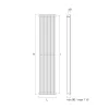 Termoarredo Idraulico con Una Serie di Elementi Verticali Made in Italy - carbonio
