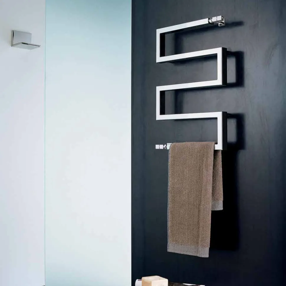 Termoarredo idraulico cromato Snake by Scirocco H, design moderno