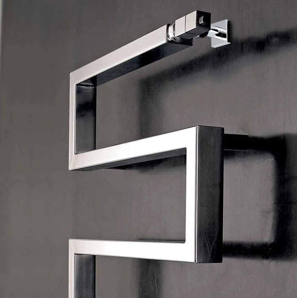 Termoarredo idraulico cromato Snake by Scirocco H, design moderno