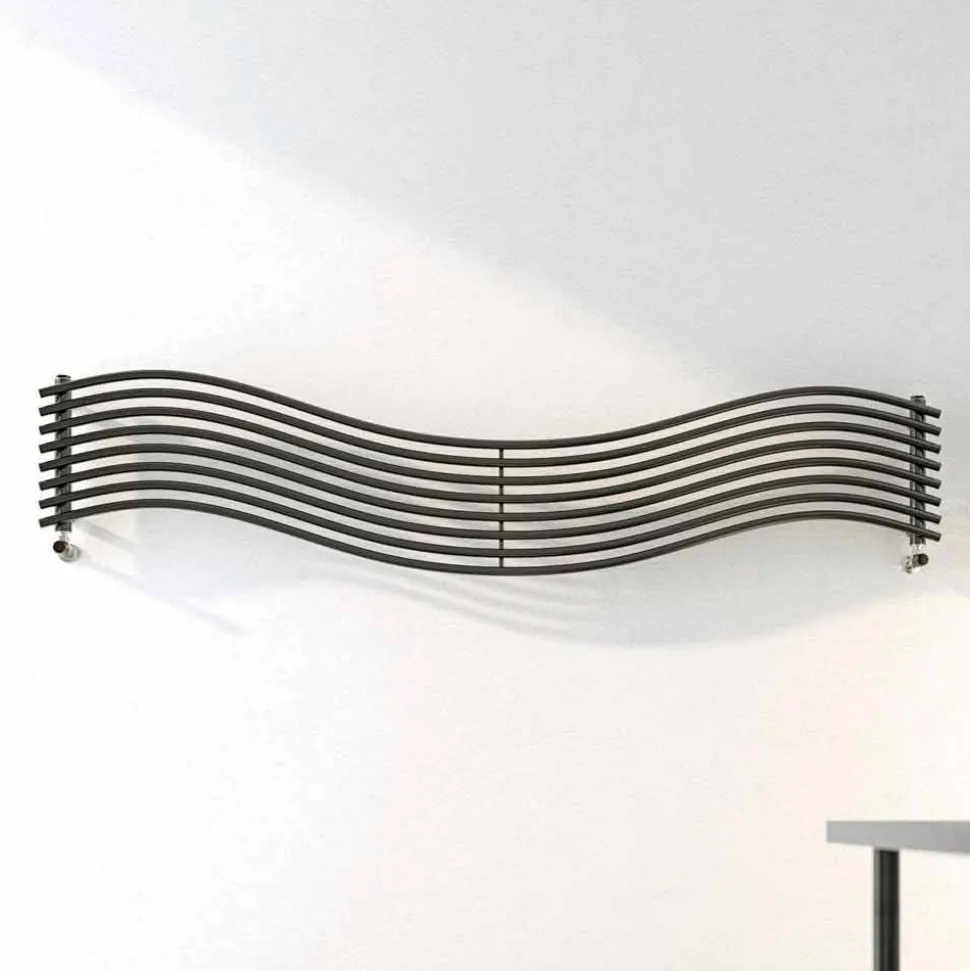 Termoarredo idraulico design moderno in acciaio Wave by Scirocco H