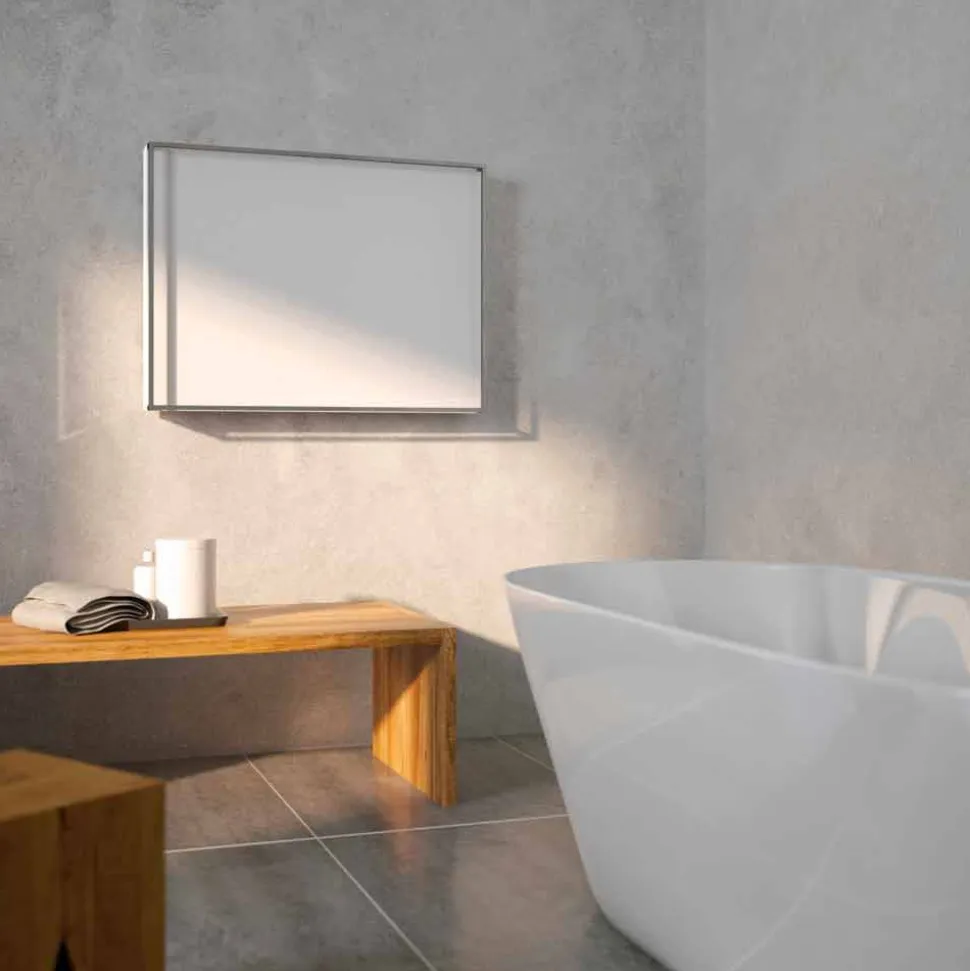Termoarredo idraulico di design, cover in acciaio, Scirocco H Light