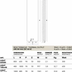 Termoarredo idraulico verticale, cover in acciaio, Scirocco H Light