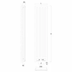 Termoarredo idraulico verticale made in Italy New Dress by Scirocco H