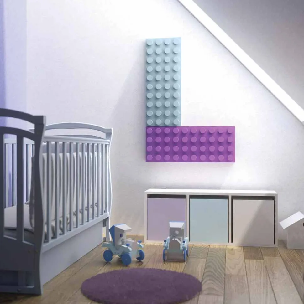 Termoarredo lego elettrico di design Brick made in Italy Scirocco H