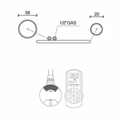 Termoarredo Scaldasalviette Elettrico in Acciaio Cromato Design 700 W - Pavone