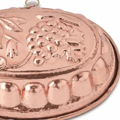 Tortiera Ovale in Rame Stagnato a Mano con Decoro Made in Italy - Gianfilippo