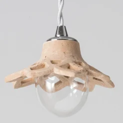 Toscot Apuane lampada a sospensione in terracotta senza rosone Made in Toscana