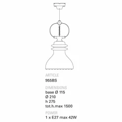 Toscot Battersea lampada a sospensione di design in ceramica