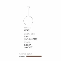 Toscot Newton lampada a sospensione moderna in terracotta fatta a mano