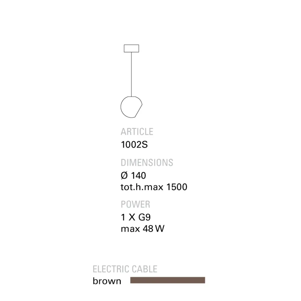 Toscot Newton lampada a sospensione in terracotta stile contemporaneo