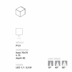 Toscot Smith applique a LED da esterno in terracotta, fatta a mano