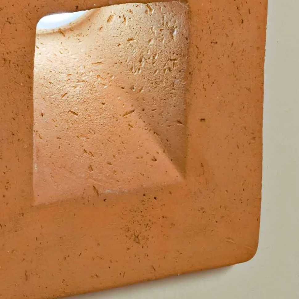 Toscot Square applique a LED quadrata per esterno in terracotta