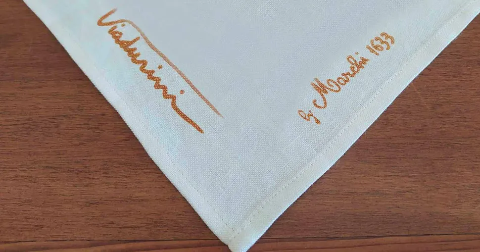 Tovaglia Artigianale in Cotone Stampa a Mano Pezzo Unico - Viadurini by Marchi
