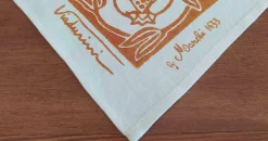 Tovaglia Artistica Stampata a Mano Pezzo Unico d’Alto Artigianato Italiano