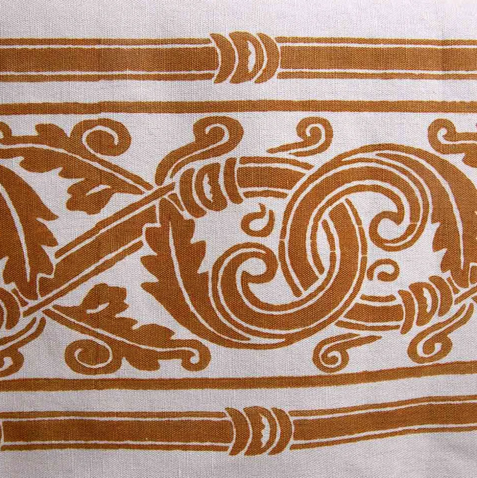 Tovaglia Artistica Stampata a Mano di Alto Artigianato Italiano in Cotone e Lino