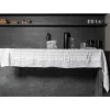 Tovaglia Bianca in Lino con Bordo Motivo Pieghe Lusso Italiano - Tippel