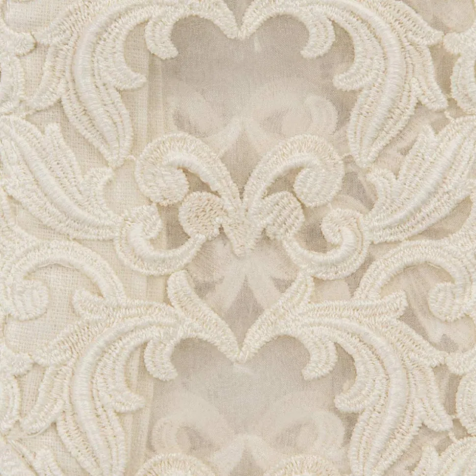 Tovaglia Quadrata in Lino Beige con Pizzo Farnese Lusso Artigianale - Kippel