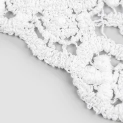 Tovaglia Rettangolare in Lino e Pizzo in Cotone Design Lusso Italiano - Olimpia
