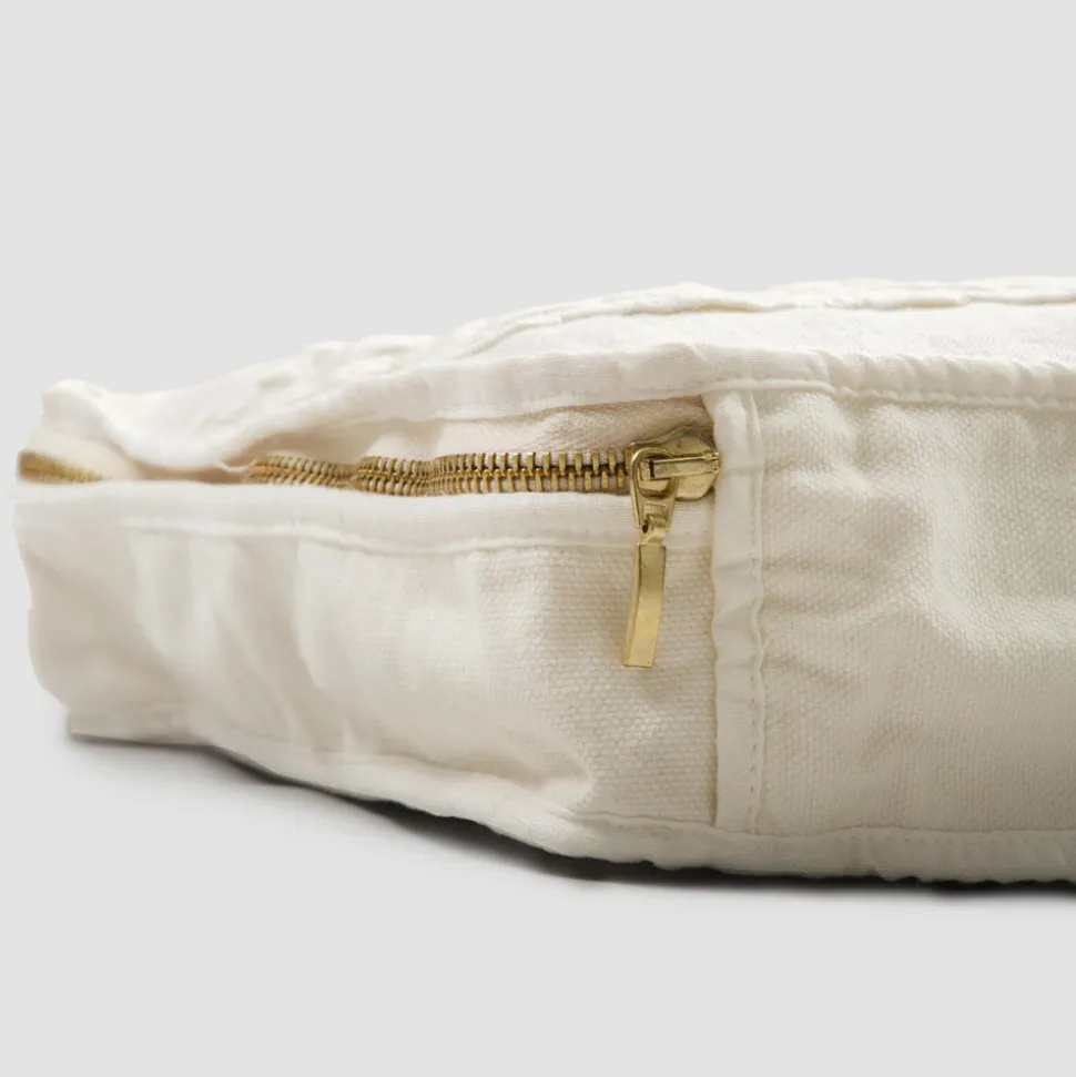 Trousse Grande in Lino e Cotone con Pizzo Farnese e Cerniera, 2 Finiture - Mike