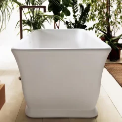 Vasca Bianca Freestanding in Solid Surface Made in Italy - Cleopatra