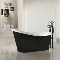 Vasca da bagno freestanding di design in ghisa verniciata vintage Old