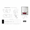 Vasca da bagno freestanding in ghisa con piedini vintage Hall