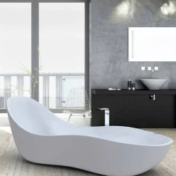 Vasca da bagno freestanding laccata, design moderno, Wave