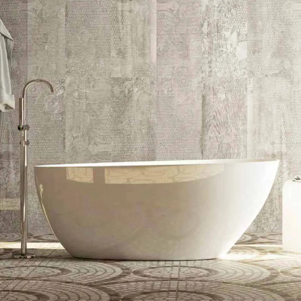Vasca da bagno freestanding ovale Albenga,design moderno,made in Italy