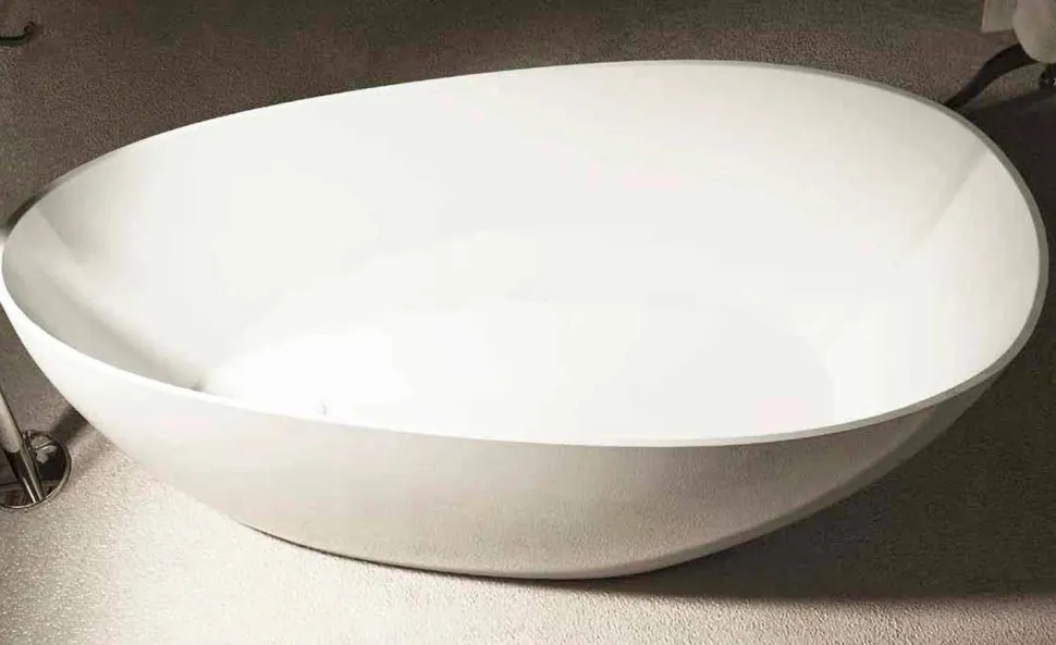 Vasca da bagno freestanding ovale Albenga,design moderno,made in Italy