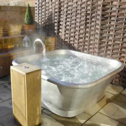 Vasca da bagno freestanding vintage in rame rivestita in ferro bianco Annie