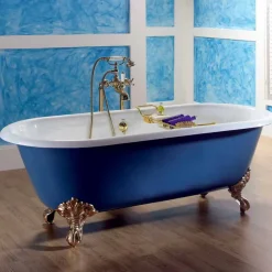 Vasca da bagno freestanding vintage in ghisa verniciata con piedini Diane
