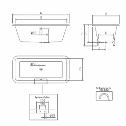 Vasca da Bagno Vintage Freestanding con Piedini, in Ghisa– Nausica