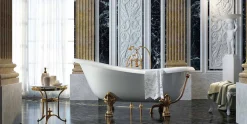 Vasca di design classico freestanding realizzata in Italia, Fregona