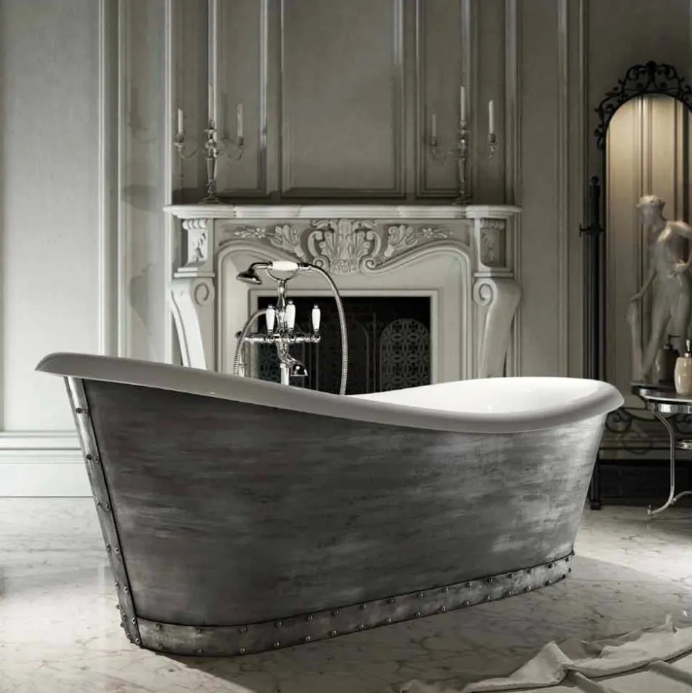 Vasca di design moderno freestanding in resina made in Italy, Furtei