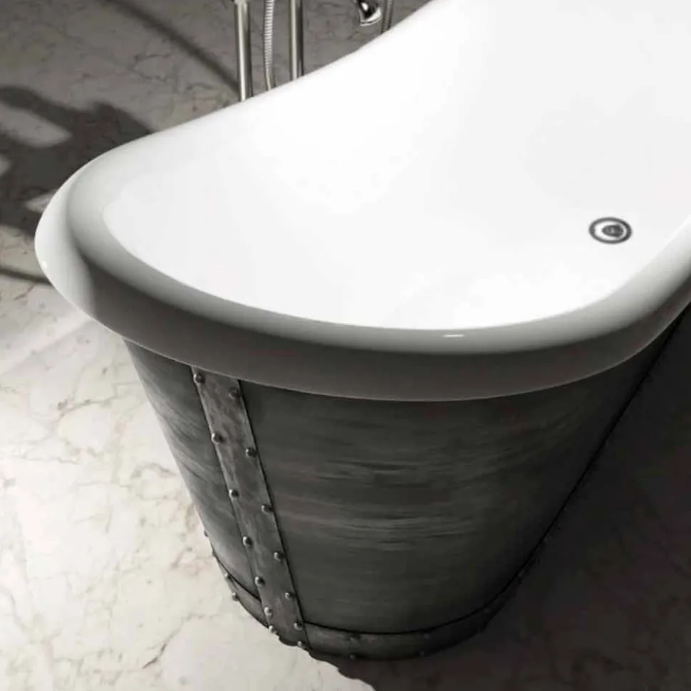 Vasca di design moderno freestanding in resina made in Italy, Furtei