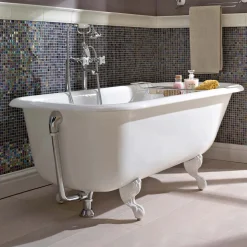 Vasca Freestanding Design Vintage in Ghisa Bianca, Made in Italy – Marwa