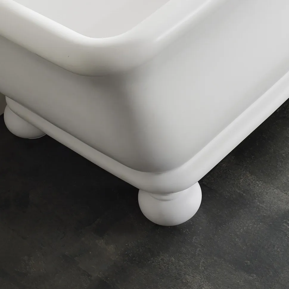 Vasca in Solid Surface Rettangolare Morbida sugli Angoli Made in Italy - Fulvio