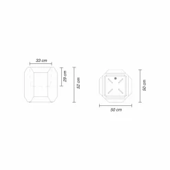 Vaso Bianco da Interno o Esterno in Plastica di 3 Misure, 2 pezzi - Gem by Myyour