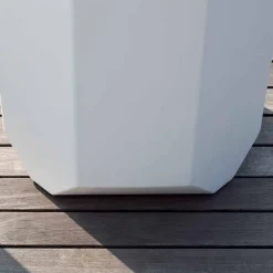 Vaso Bianco da Interno o Esterno in Plastica di 3 Misure, 2 pezzi - Gem by Myyour