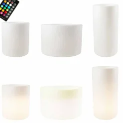 Vaso con Illuminazione Solare o Led Design da Interno o Esterno - Cilindrostar