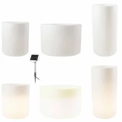 Vaso con Illuminazione Solare o Led Design da Interno o Esterno - Cilindrostar